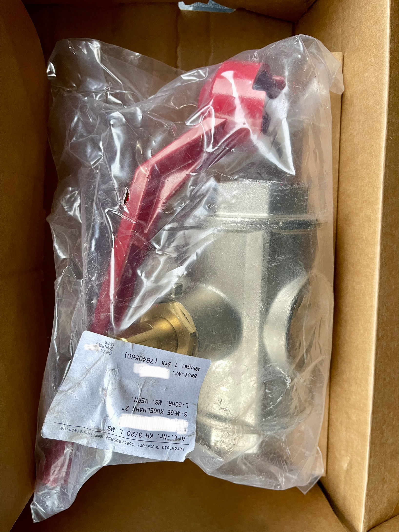 3-Wege Kugelhahn, Messing, L-Bohrung, G 2", -0,9 bis 35 bar – Bild 2