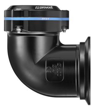 PREVOST PPS1 9CC | Aluminiumrohr-Winkel 90° mit CC-Flanschanschluss